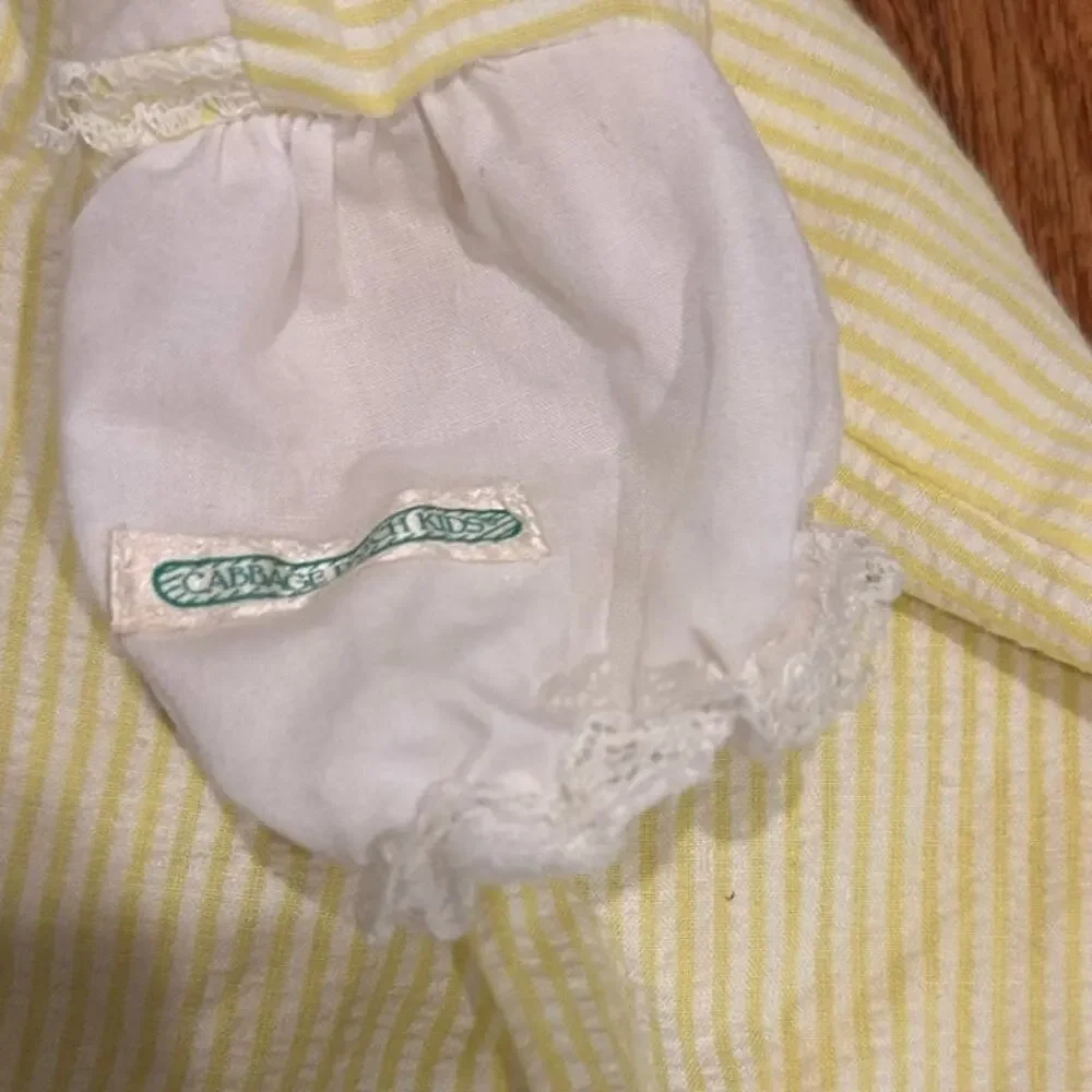 Vintage cabbage patch kids doll outfit Yellow and White one piece